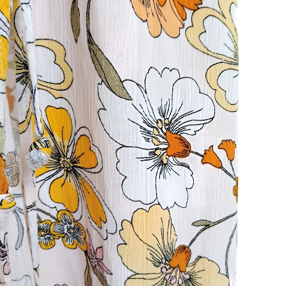 Liberty Love Sheer Lace Floral Kimono Duster M - Picture 7 of 9